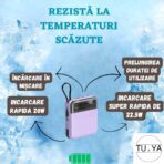 Baterie externa TU&YA® Portabila 2 in 1, 20.000 Mah, Afisaj Digital LED, Purple - Image 7