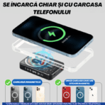 Baterie externa 10.000 mAh pentru Telefoane si Tigarile Electrice, Wireless - Magsafe - Image 4