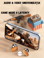 Casti Wireless audio, control prin atingere, carcasa magnetica cu Power Bank 800 mAh - Image 6