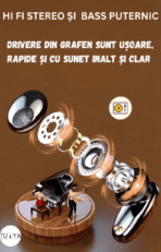 Casti Wireless audio, control prin atingere, carcasa magnetica cu Power Bank 800 mAh - Image 10