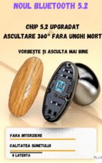 Casti Wireless audio, control prin atingere, carcasa magnetica cu Power Bank 800 mAh - Image 11