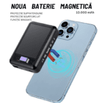 Baterie externa 10.000 mAh pentru Telefoane si Tigarile Electrice, Wireless - Magsafe - Image 6