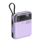 Baterie externa TU&YA® Portabila 2 in 1, 20.000 Mah, Afisaj Digital LED, Purple